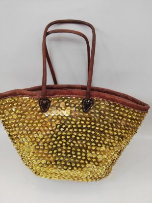 Moroccan Basket Bag gold 2