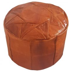 Moroccan-Leather-Pouf-Brown-2