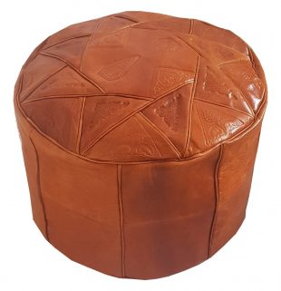 Moroccan-Leather-Pouf-Brown-2