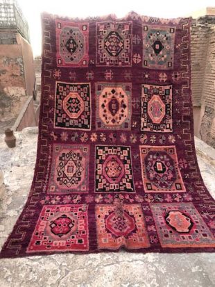 purple vintage moroccan carpet