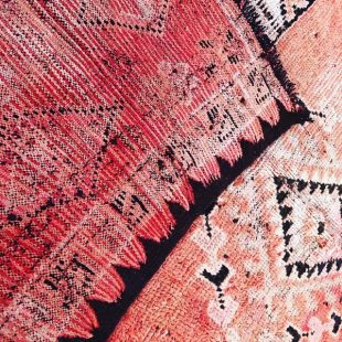 Red moroccan vintage carpet