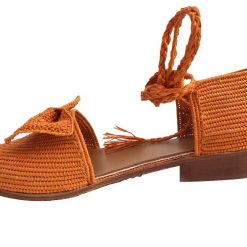 women flat raffia shoes
