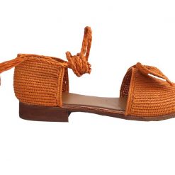 women flat raffia shoes