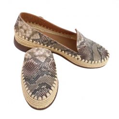 raffia shoes snake leather