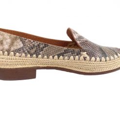 raffia shoes snake leather