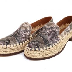 raffia shoes snake leather