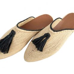 moroccan raffia mules nature