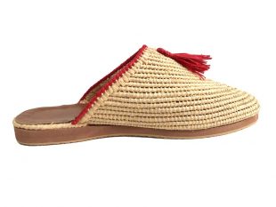 moroccan raffia mules