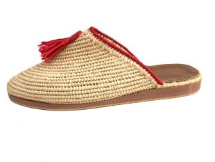 moroccan raffia mules