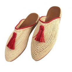 moroccan raffia mules