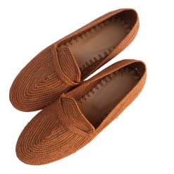 brown raffia shoes