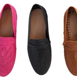 men's raffia shoes black pink brown