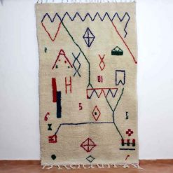 Multicolor azilal rug irregular pattern